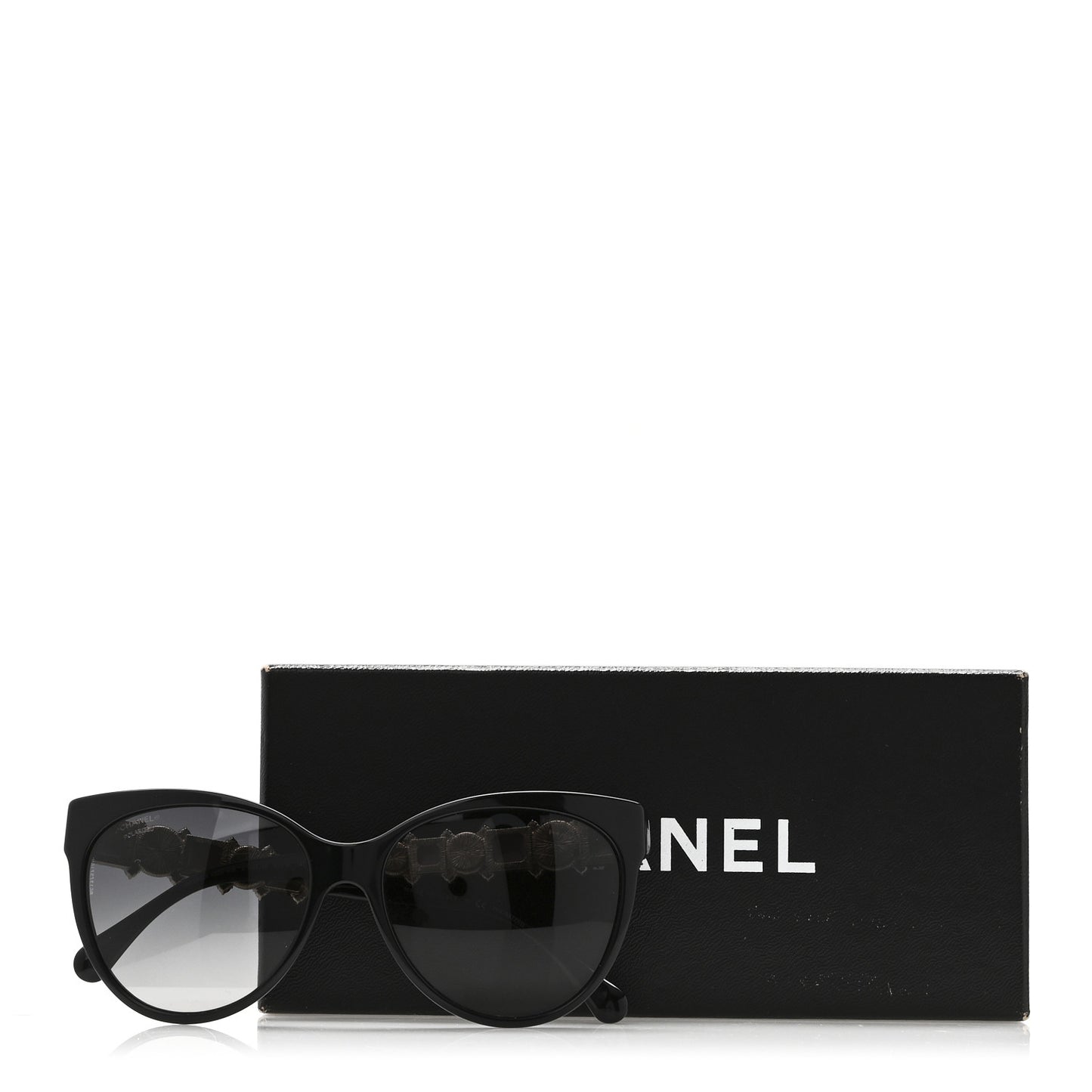 Crystal Pearl Polarized Cat Eye Sunglasses 5336-H-B Black Pink