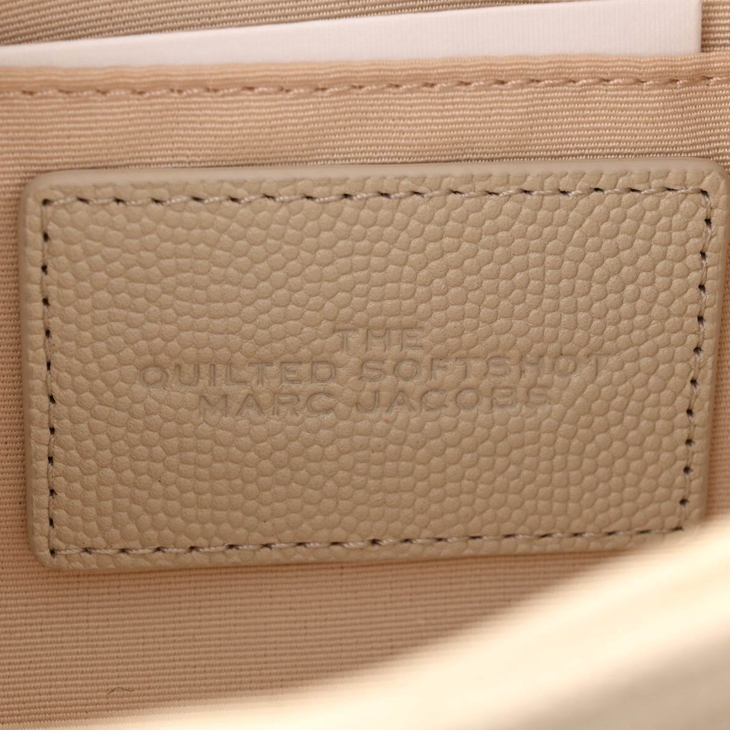 Calfskin Quilted Pearl The Softshot 17 Crossbody Oatmilk