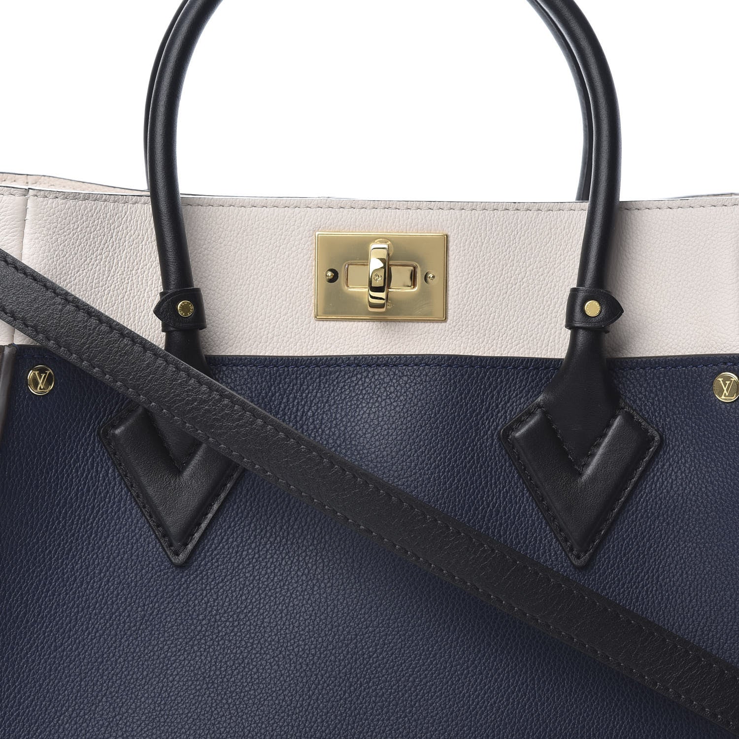 Louis Vuitton Calfskin Monogram On My Side Marine 8 of 10