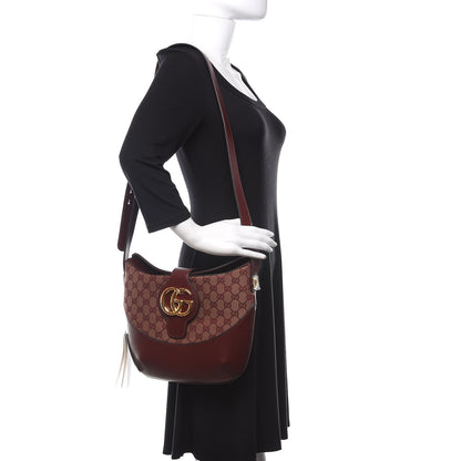 Gucci GG Monogram Calfskin Medium Arli Shoulder Bag Sahara Rubino Chardonnay 2 of 10