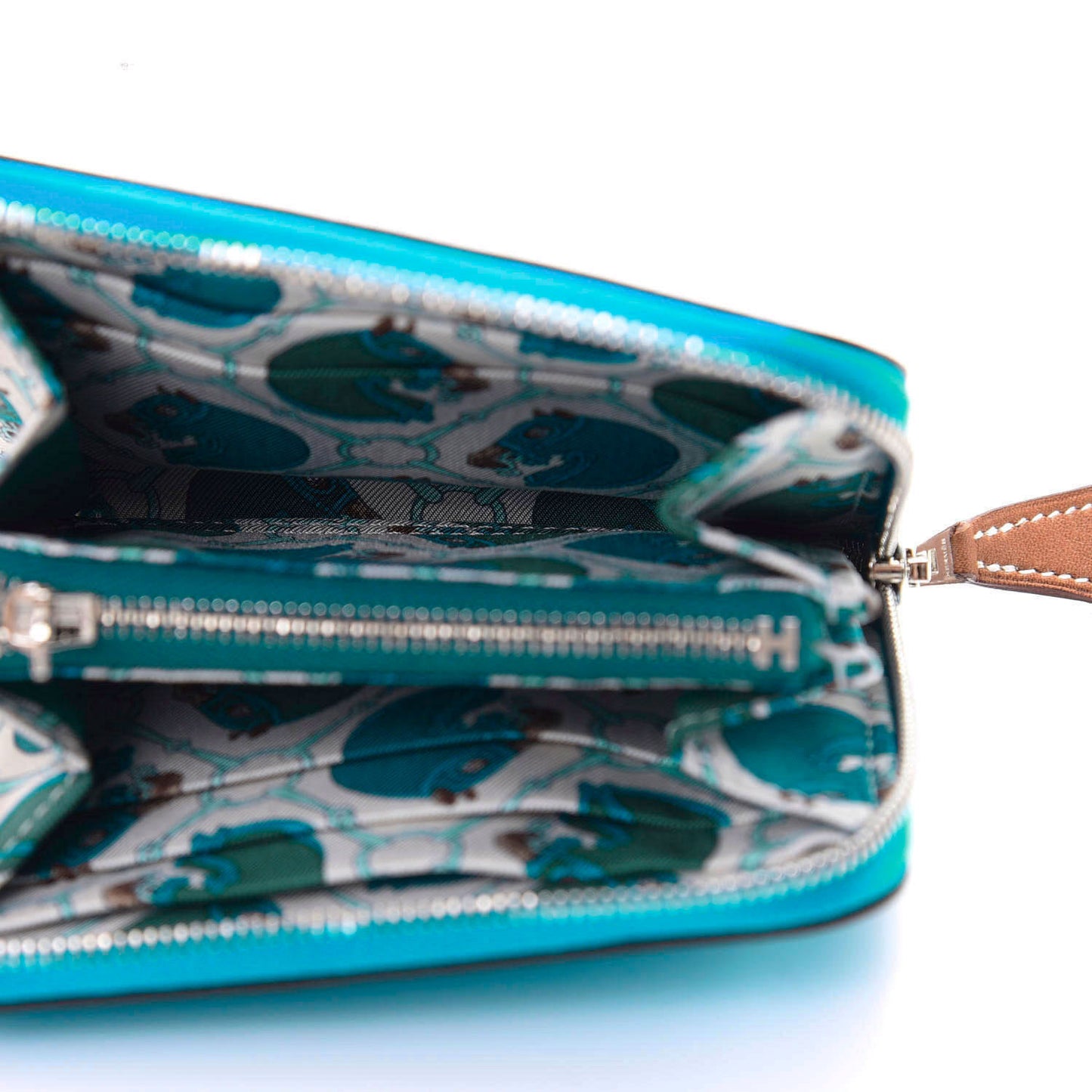 Epsom Silk'In Compact Wallet Bleu Zanzibar