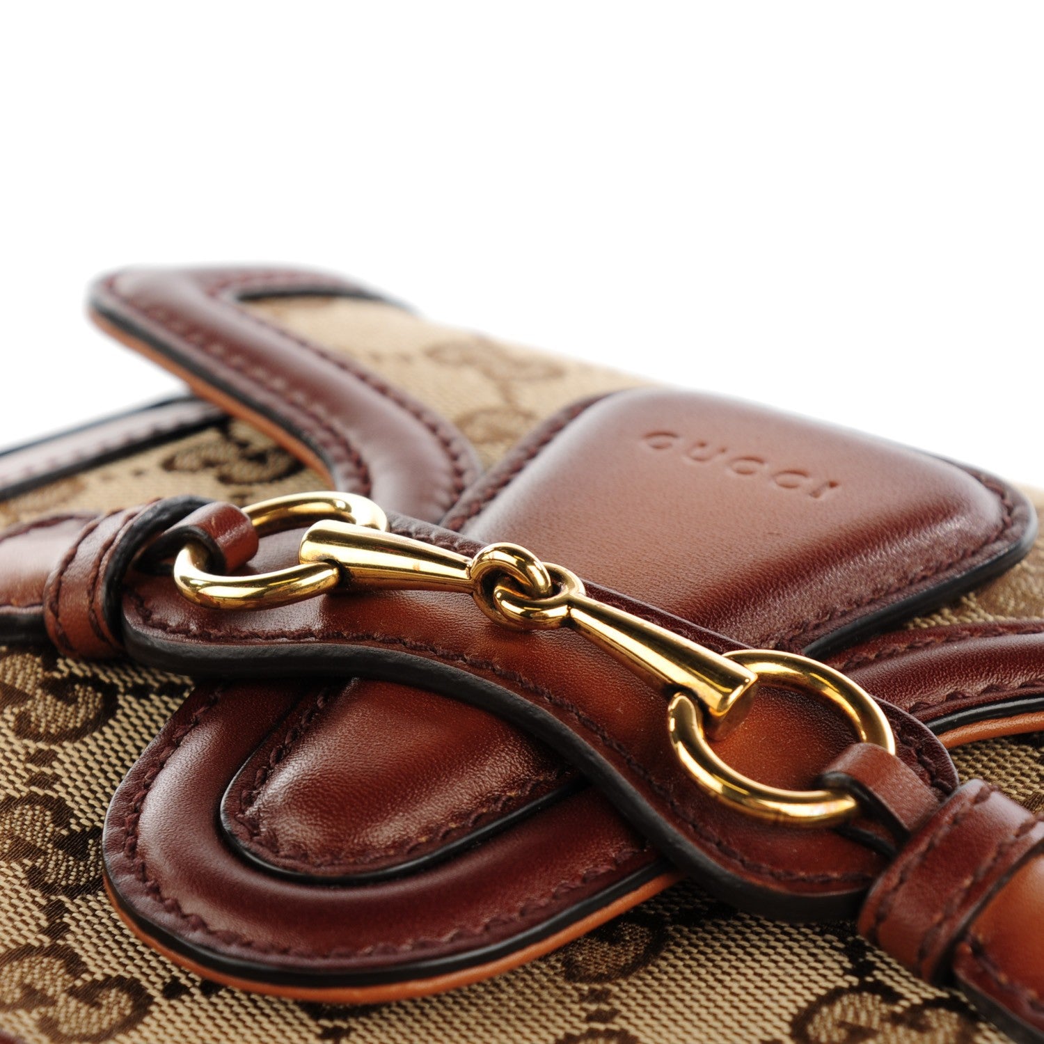 Gucci Monogram Small Lady Web Shoulder Bag Beige Cuir 8 of 8