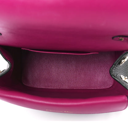 Christian Dior Bullcalf Mini Be Dior Flap Black Fraise 5 of 16