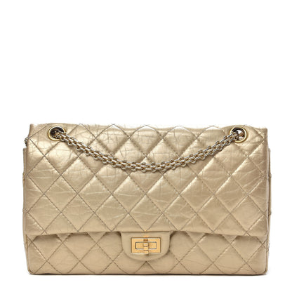 Chanel Metallic Aged Calfskin Quilted 2.55 Reissue 226 Flap Pale Gold 1 of 17