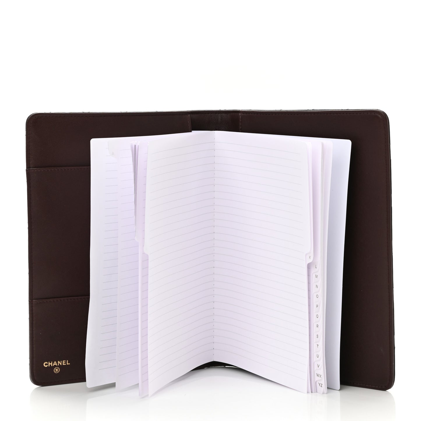 Lambskin Quilted Large Agenda Cover Black