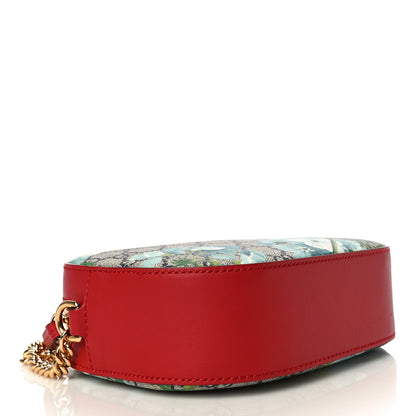 Gucci GG Supreme Monogram Blooms Mini Chain Shoulder Bag Beige Blue Navy Hibiscus Red 4 of 11