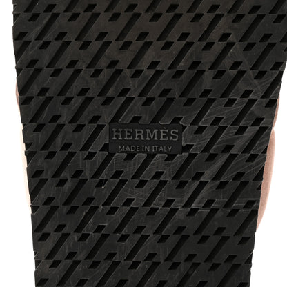 Hermes Suede Goatskin Extra Sandals 39.5 Rose Opaline 8 of 8