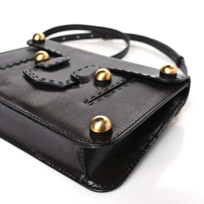 Fendi Glazed Calfskin Secret Code Crossbody Black 9 of 10