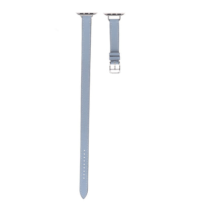 Hermes Swift 41mm Apple Watch Attelage Double Tour Band Bleu Lin 1 of 8