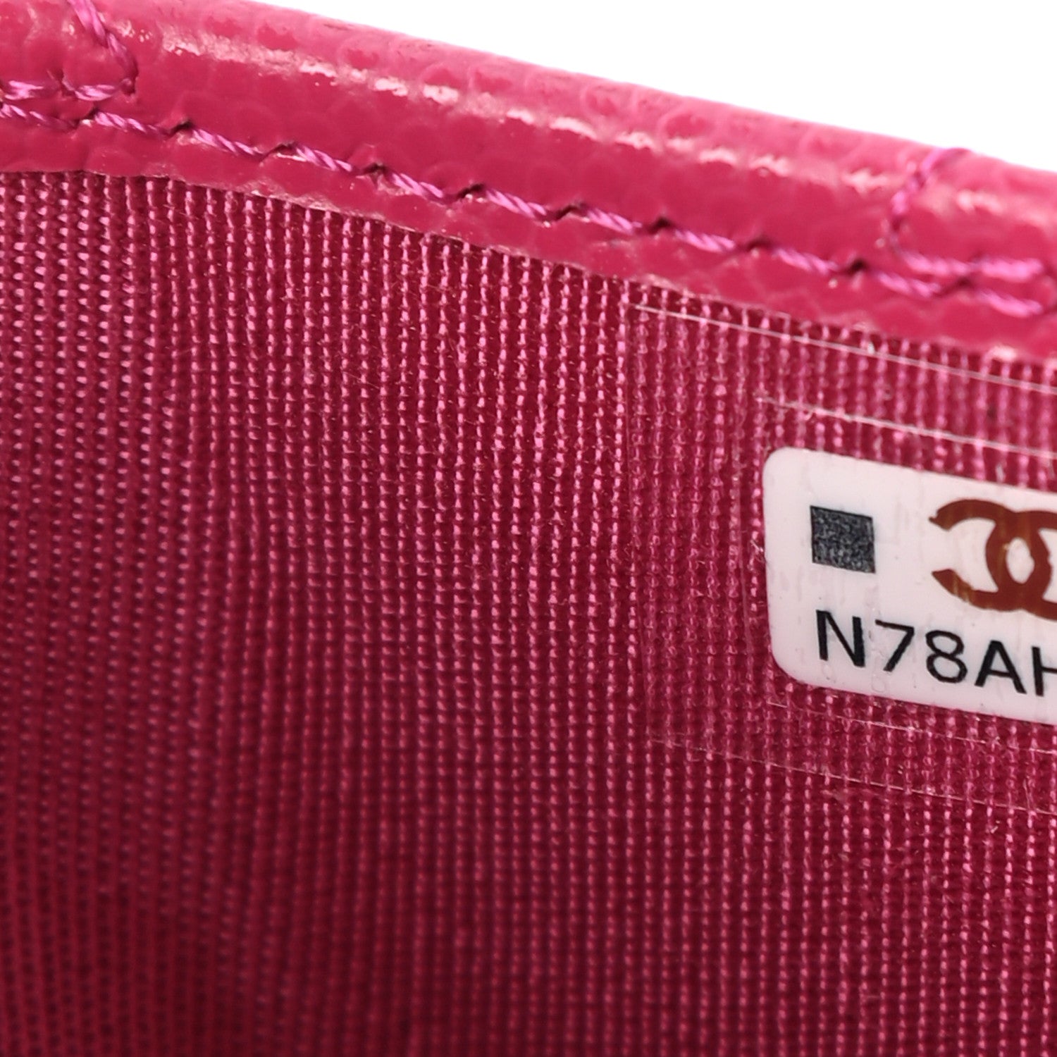 Chanel Caviar Quilted Card Holder Fuchsia 8 of 9