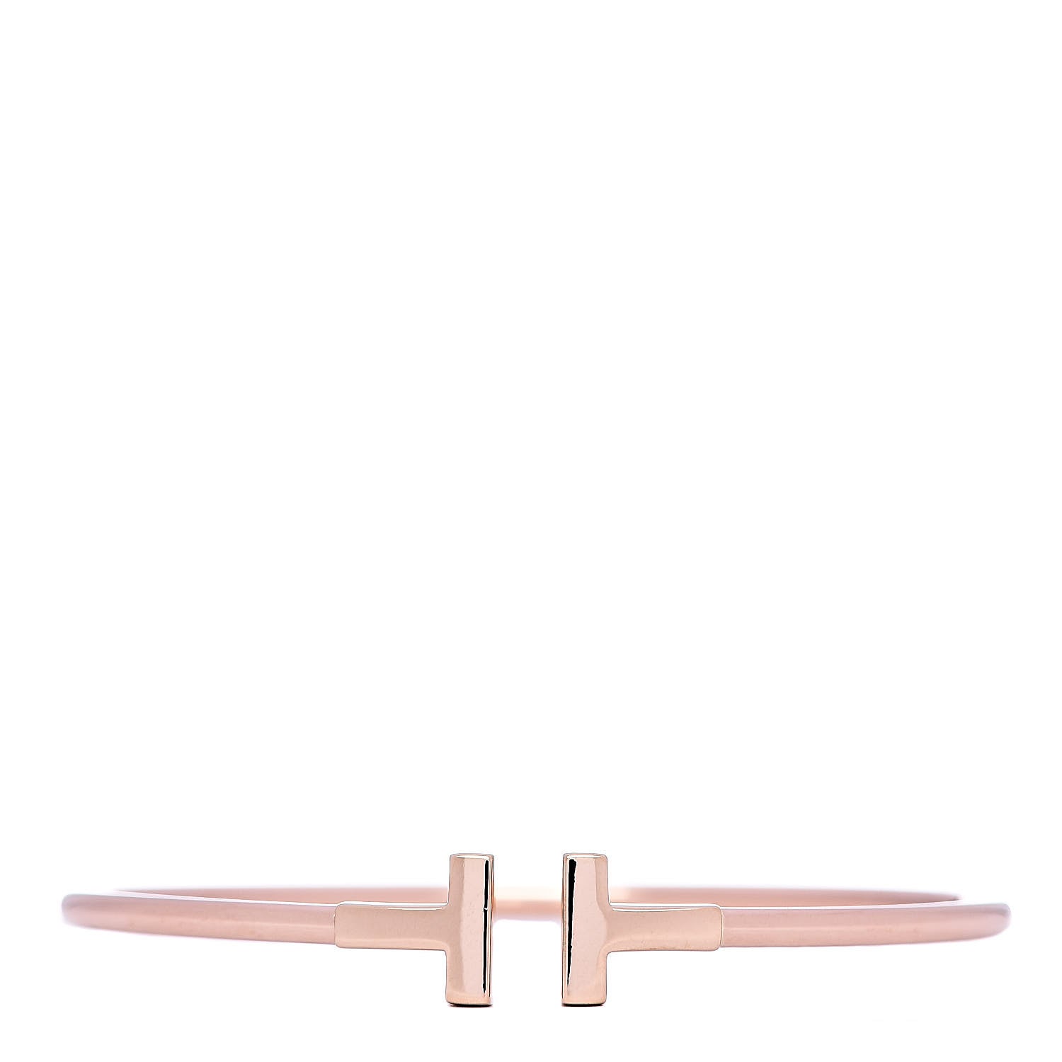 Tiffany 18K Rose Gold T Wire Bracelet 1 of 4