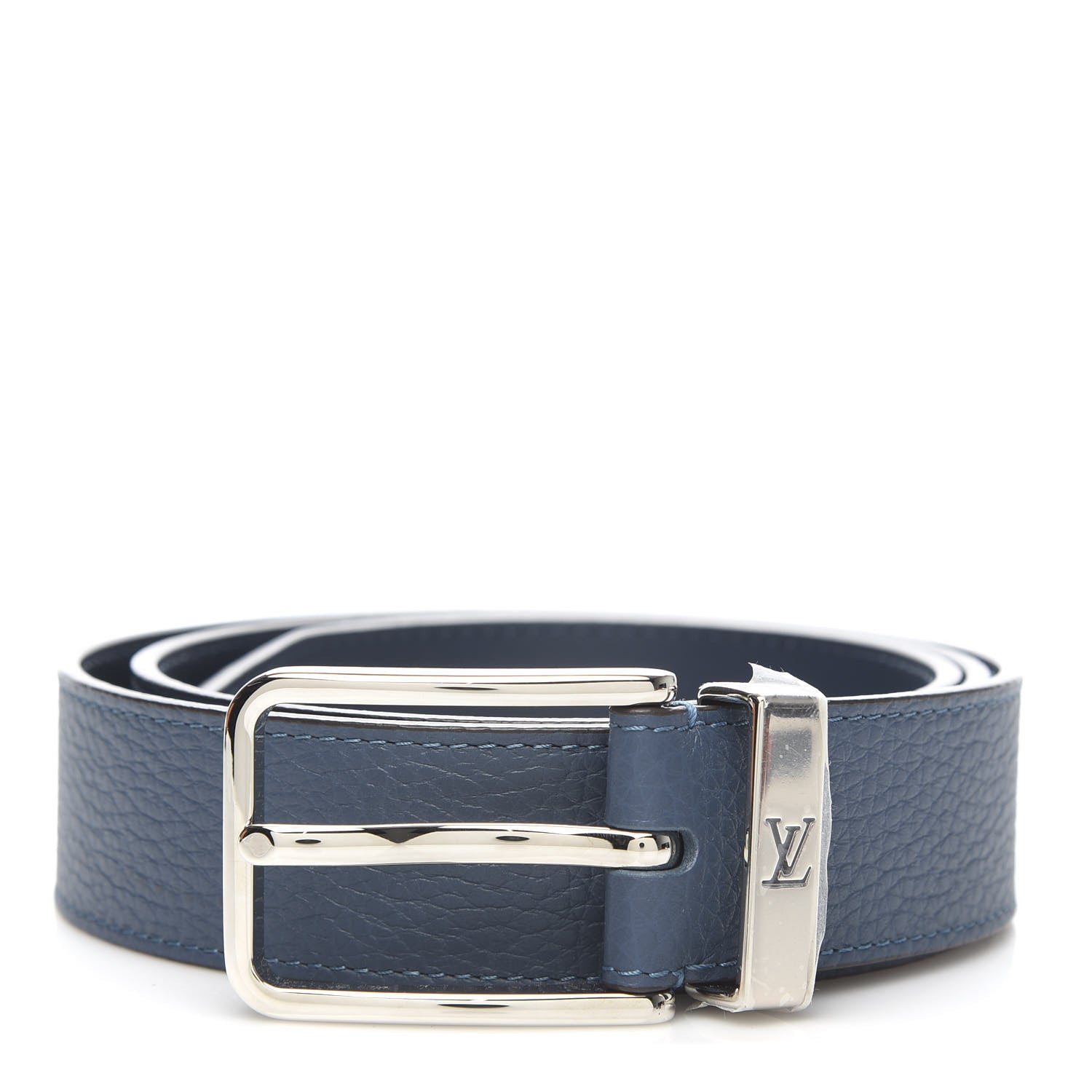 Louis Vuitton Taiga 35mm Pont Neuf Belt 95 38 Blue 1 of 7
