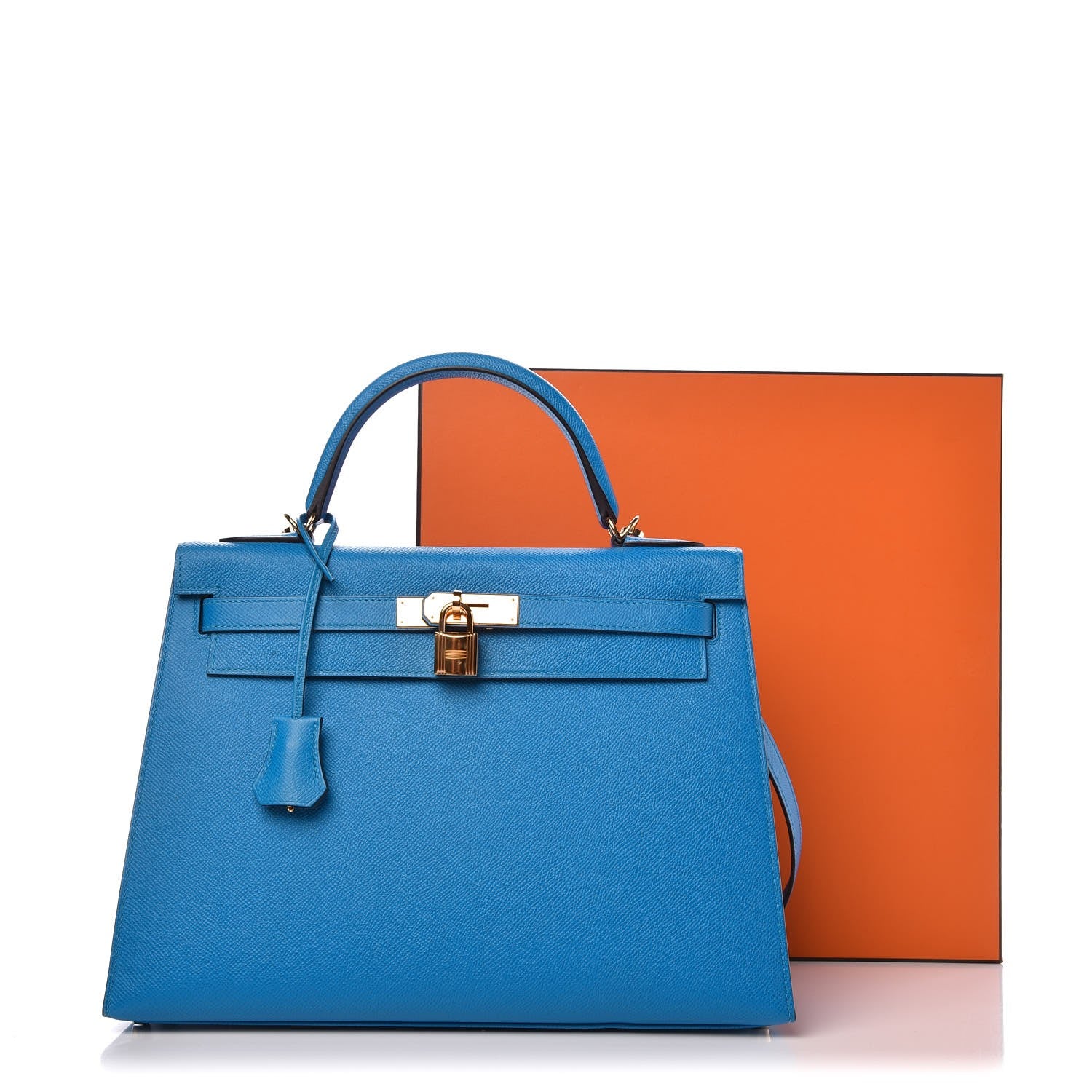 Hermes Epsom Kelly Sellier 32 Bleu Zanzibar 8 of 8