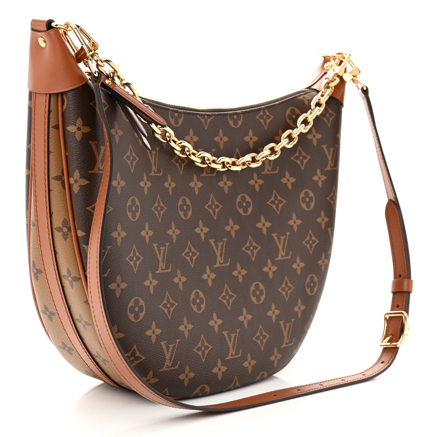 Reverse Monogram Loop Hobo