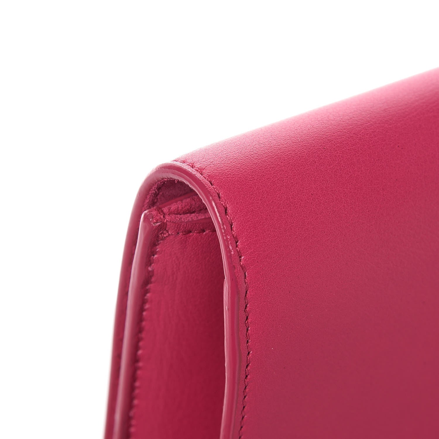 Saint Laurent Calfskin Classic Y Ligne Clutch Fuchsia 9 of 11