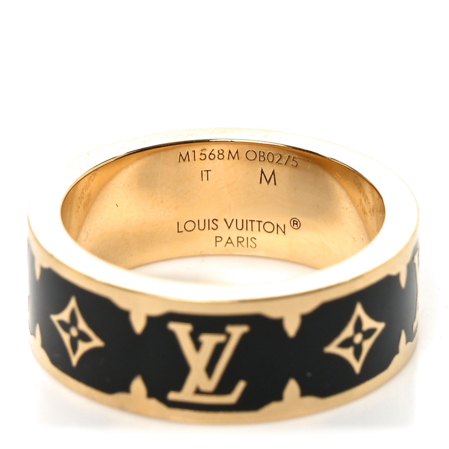 Metal Enamel Nanogram Ring M 54 7 Black