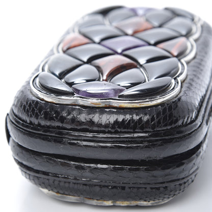 Bottega Veneta Multi Stone Ayers Knot Clutch Black 10 of 10