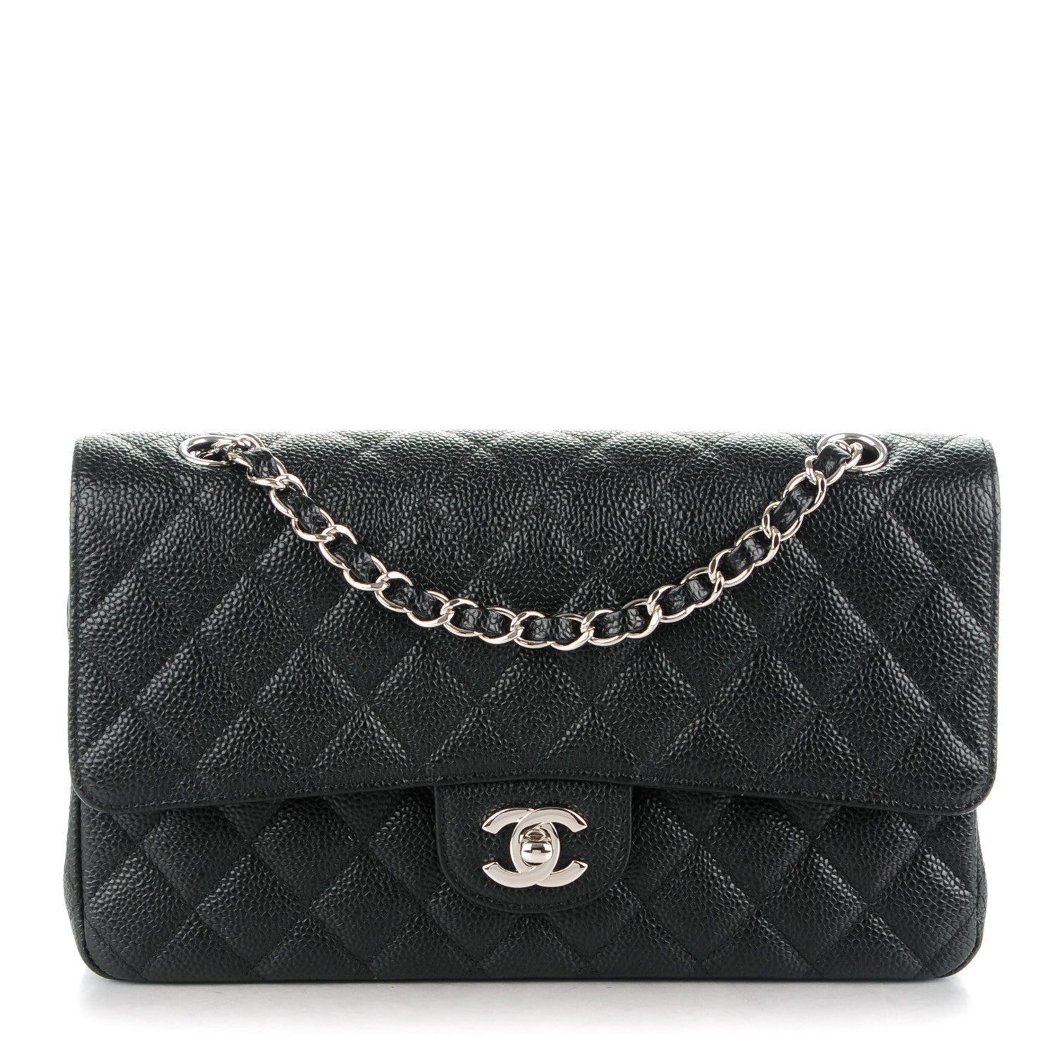 Chanel Caviar Quilted Medium Double Flap Black 1 of 8