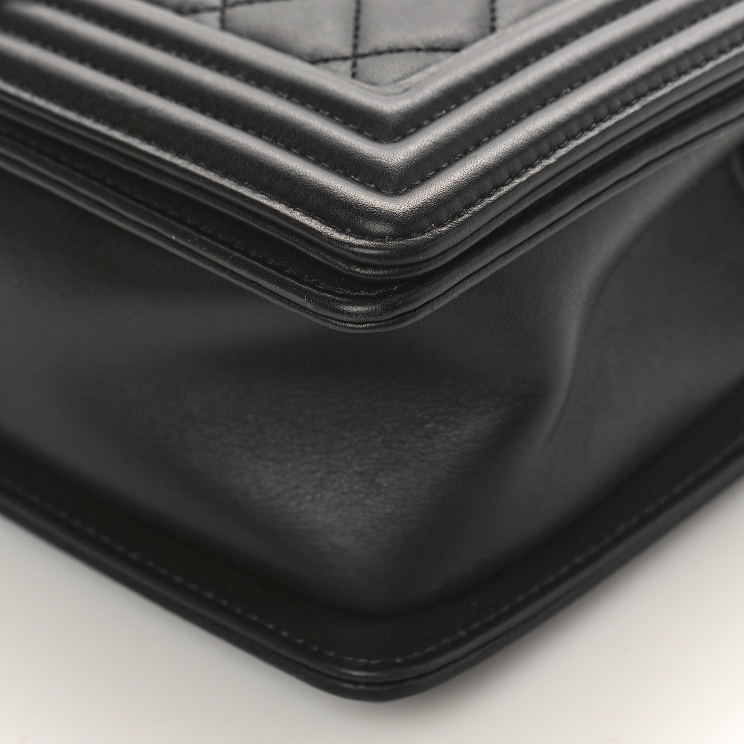 Chanel Lambskin Quilted Medium Boy Flap Black 9 of 9