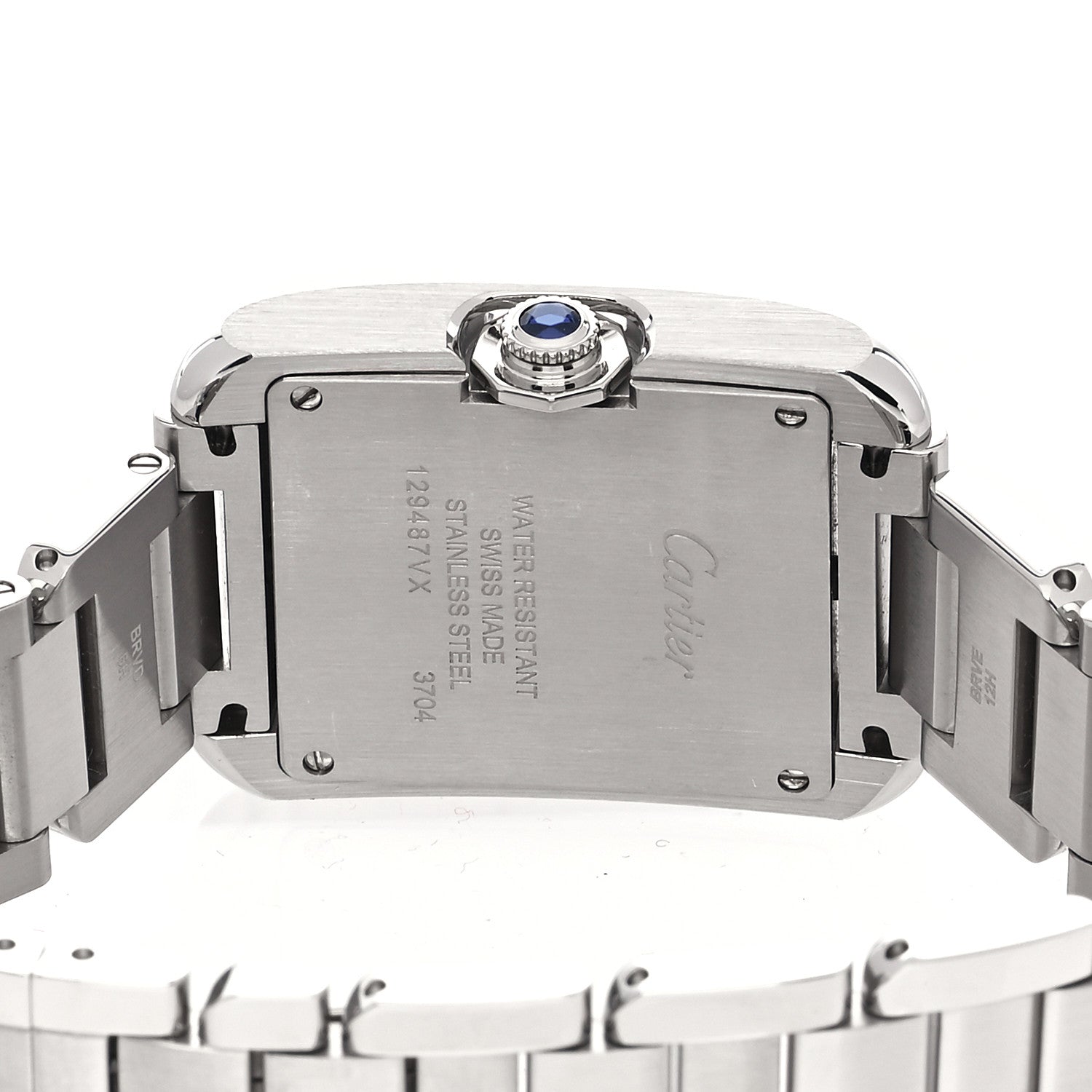 Cartier Stainless Steel Diamond 26mm Tank Anglaise Quartz Watch 4 of 5