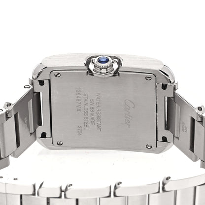 Cartier Stainless Steel Diamond 26mm Tank Anglaise Quartz Watch 4 of 5