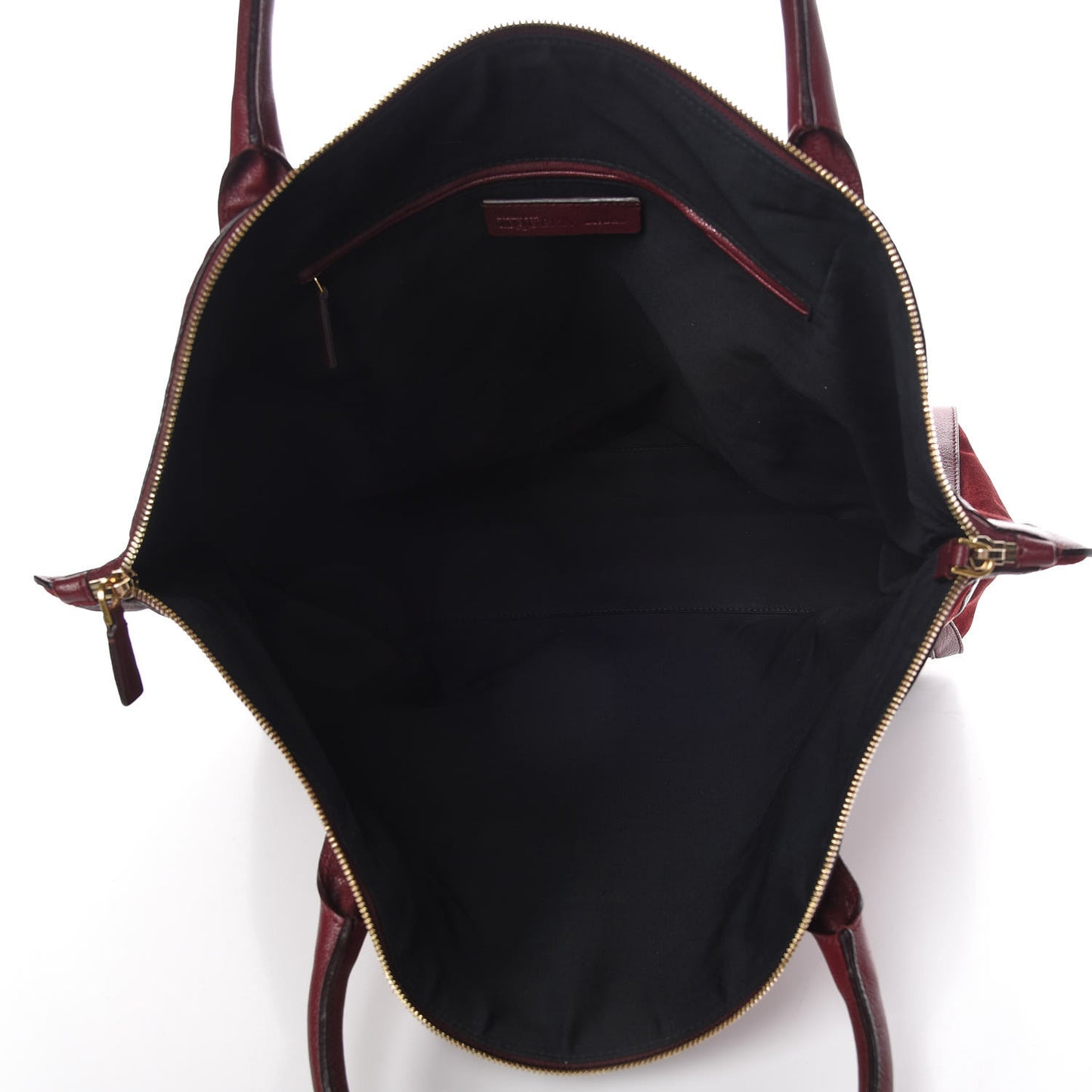 Suede Large De Manta Tote Oxblood