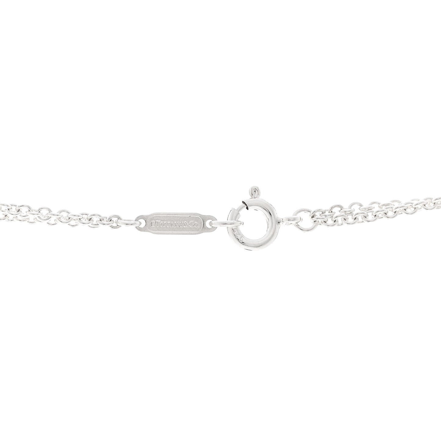 Sterling Silver Enamel Infinity Necklace Blue