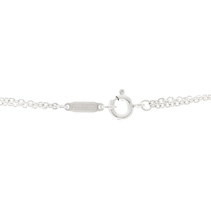 Tiffany Sterling Silver Enamel Infinity Necklace Blue 4 of 5