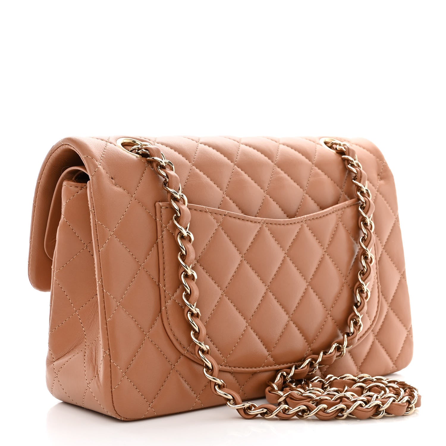 Chanel Lambskin Quilted Small Double Flap Brown 3 of 12