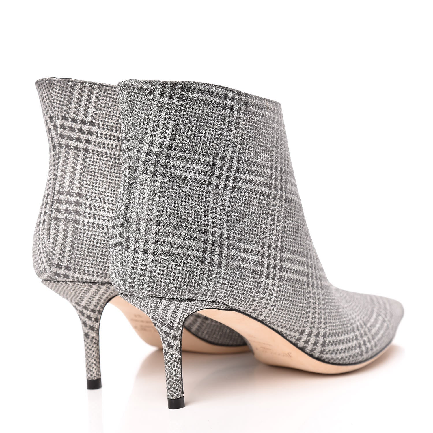 Jimmy Choo Prince Of Stars Fabric Marinda 65 Ankle Booties 37 Silver 4 of 12