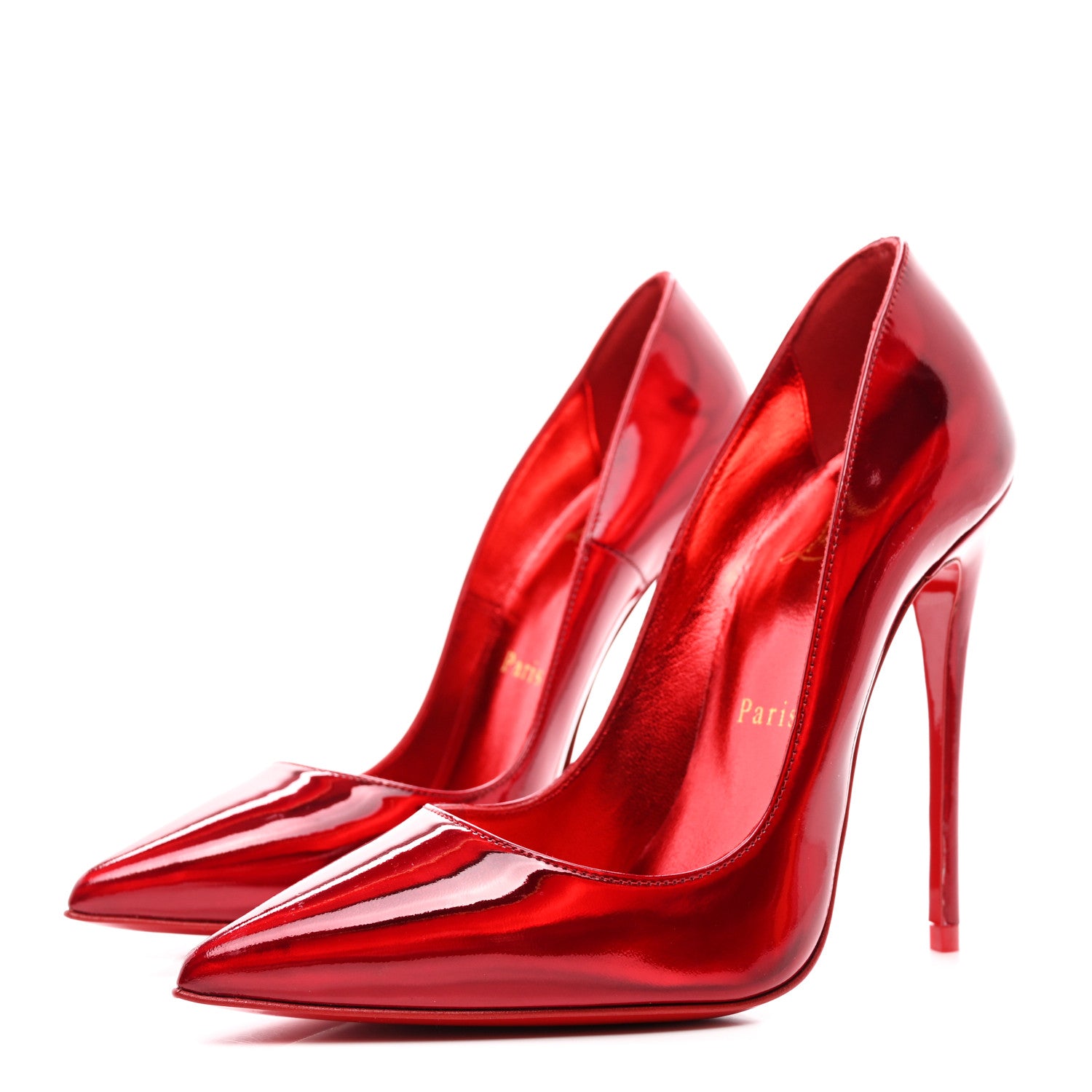 Christian Louboutin Metallic Patent Psychic So Kate 120 Pumps 35.5 Loubi 3 of 8