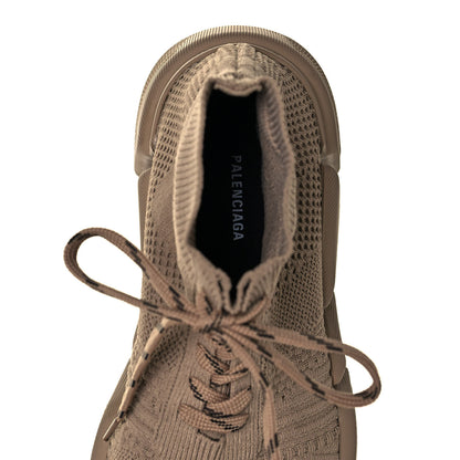Balenciaga Technical 3D Recycled Knit Womens Speed 2.0 Lace Up Sneakers 38 Monocolor Beige 7 of 8