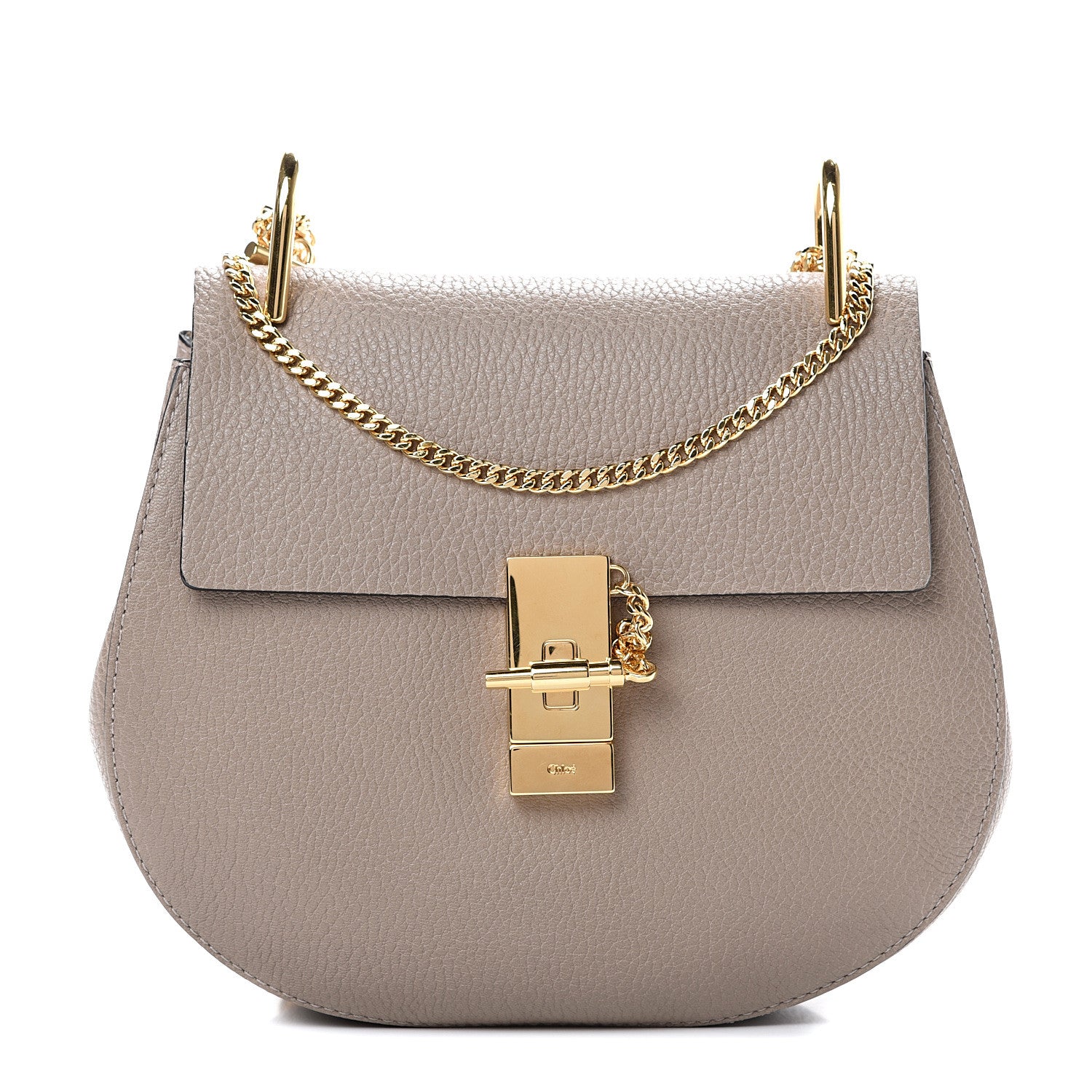 Chloe Grained Lambskin Drew Shoulder Bag Motty Grey 1 of 10