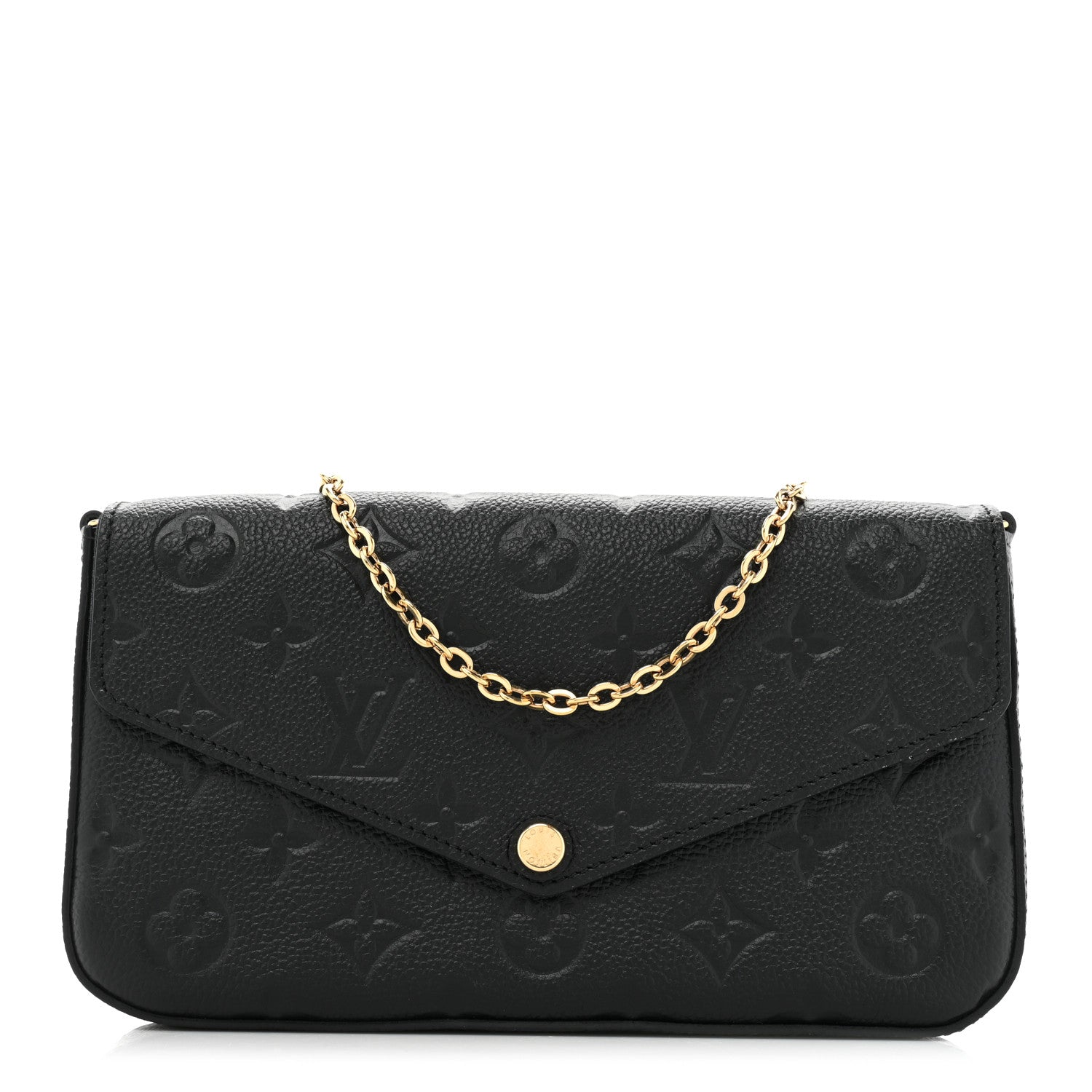Louis Vuitton Empreinte Pochette Felicie Chain Wallet Black 3 of 12
