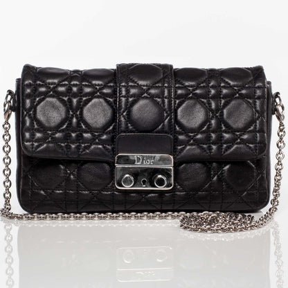 Christian Dior Lambskin Cannage New Lock Pouch Black 1 of 8