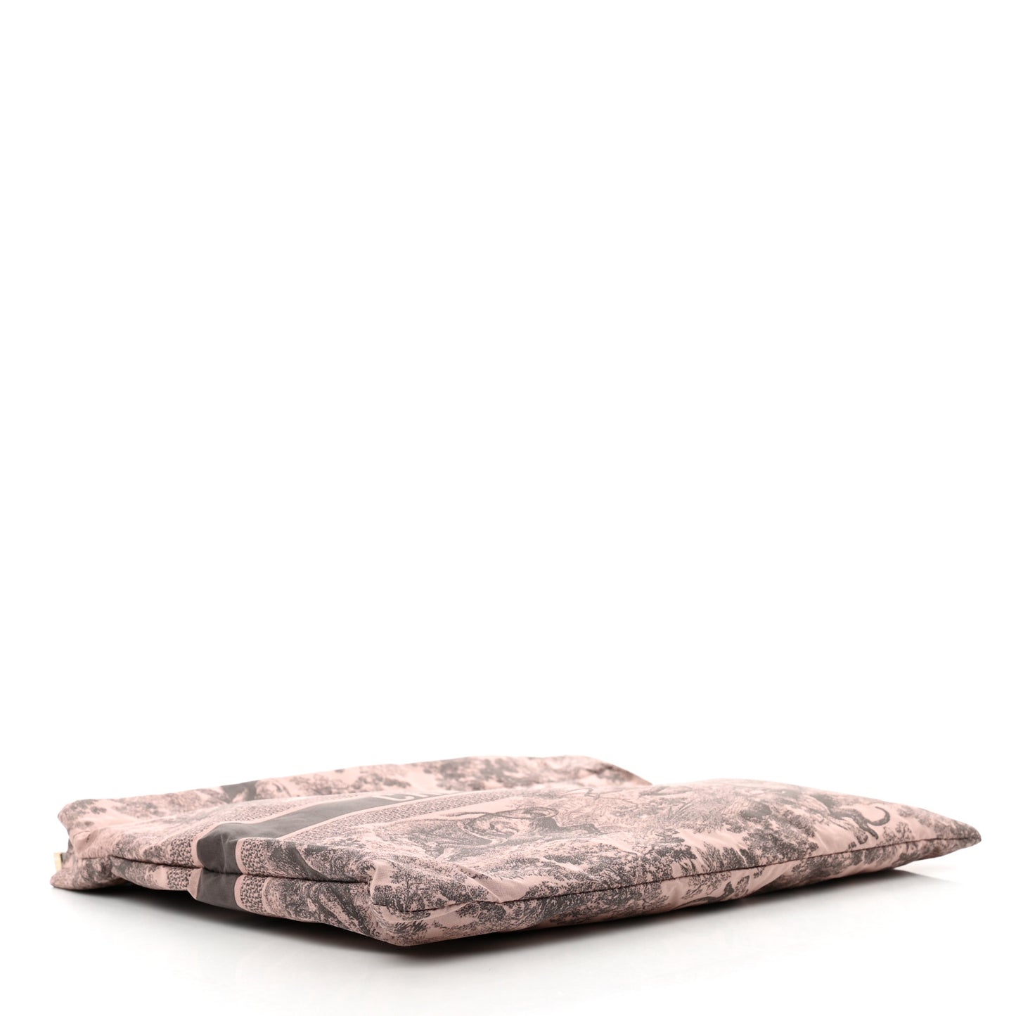 Embroidered Toile De Jouy Diortravel Zipped Pouch Rose Multicolor