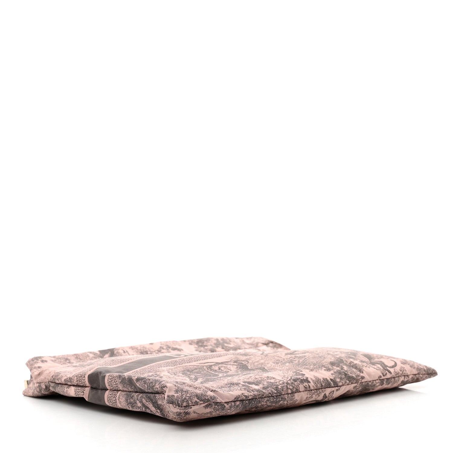 Christian Dior Embroidered Toile De Jouy Diortravel Zipped Pouch Rose Multicolor 4 of 5