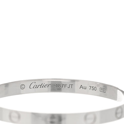 Cartier 18K White Gold Large LOVE Hoop Earrings 4 of 5