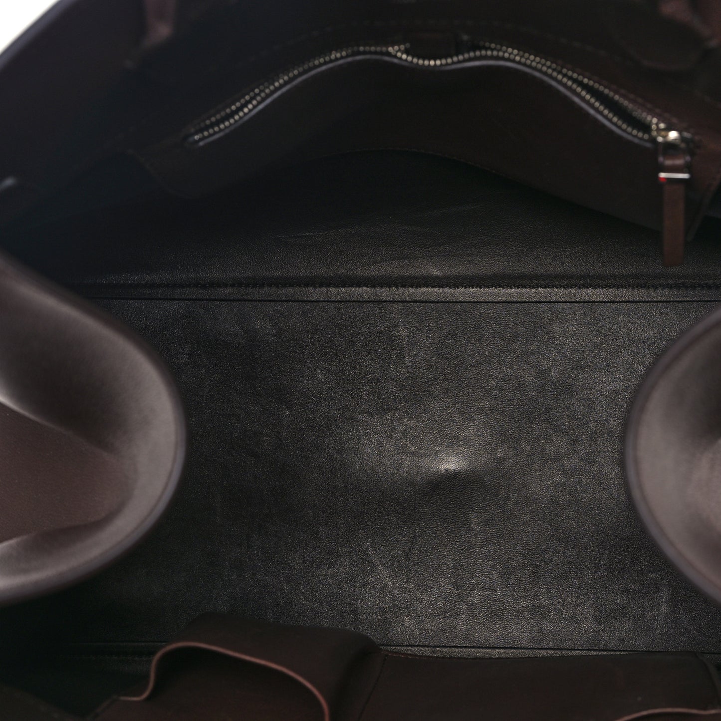 Polished Saddle Calfskin Soft Margaux 17 Dark Brown
