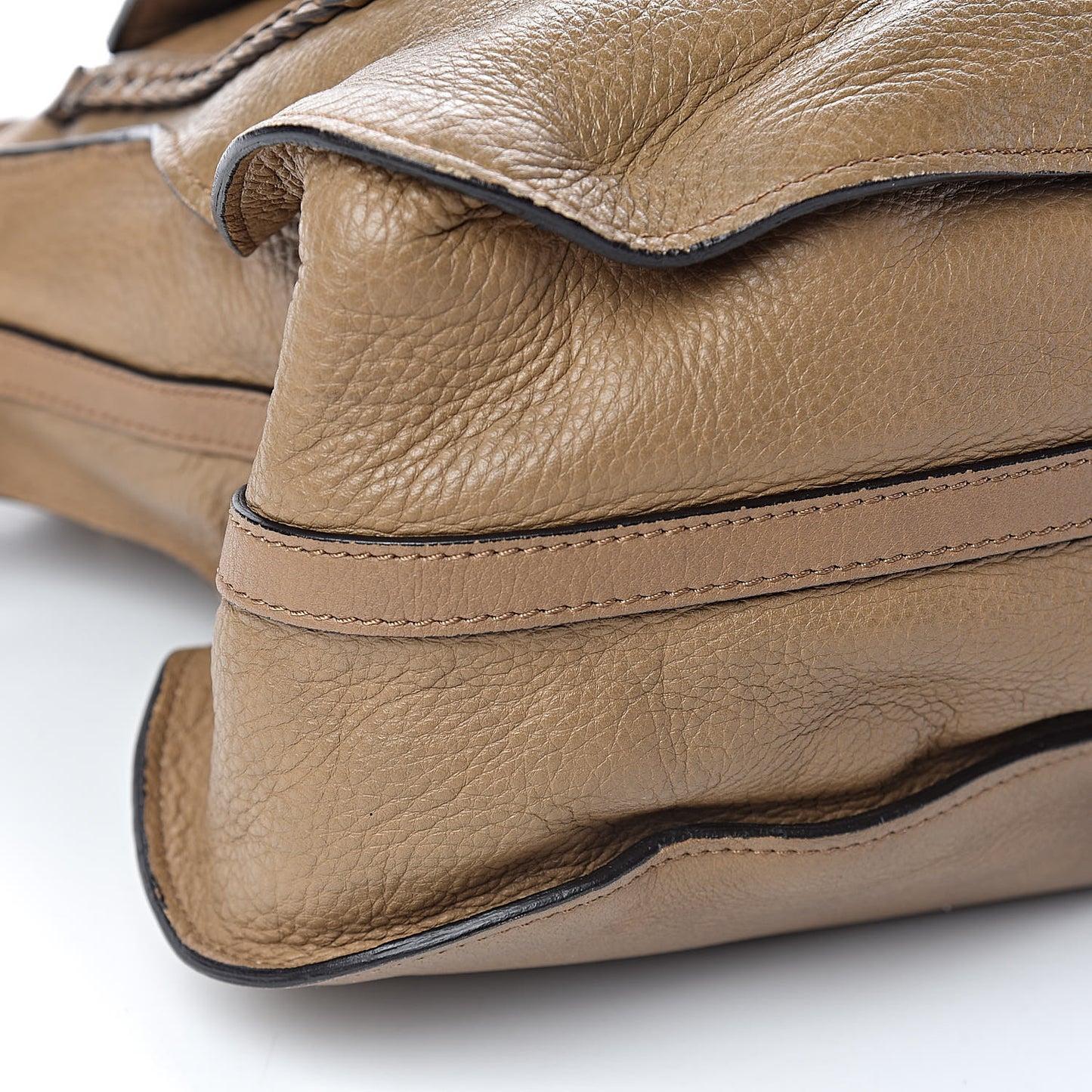 Calfskin Braided Large Marcie Satchel Nut