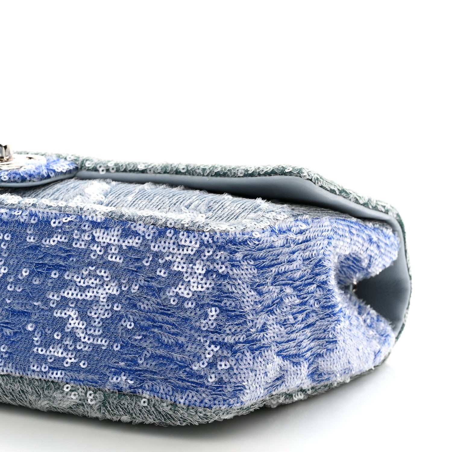 Chanel Sequin Large Waterfall Flap Light Blue 10 of 10