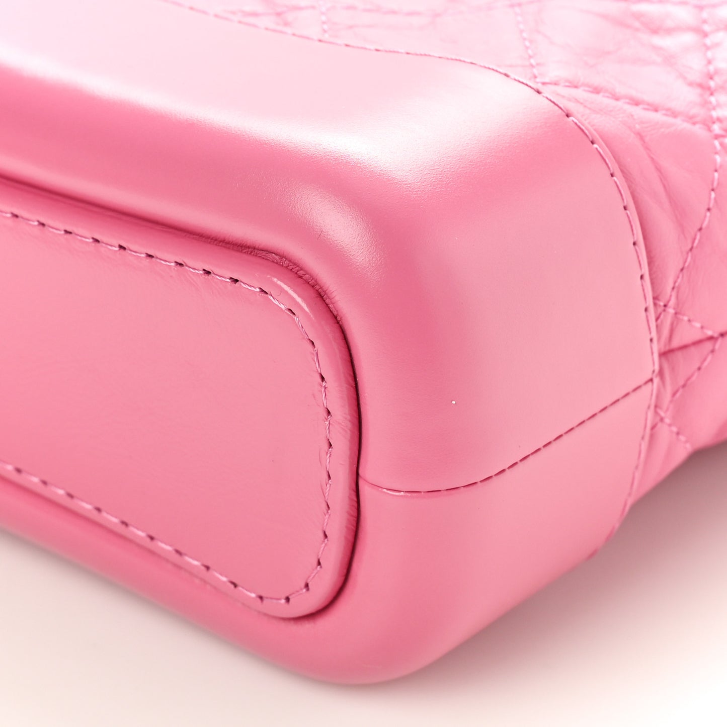Aged Calfskin Quilted Small Gabrielle Hobo  Pink