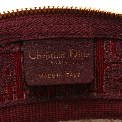 Christian Dior Velvet Oblique Cosmetic Pouch Burgundy 5 of 6