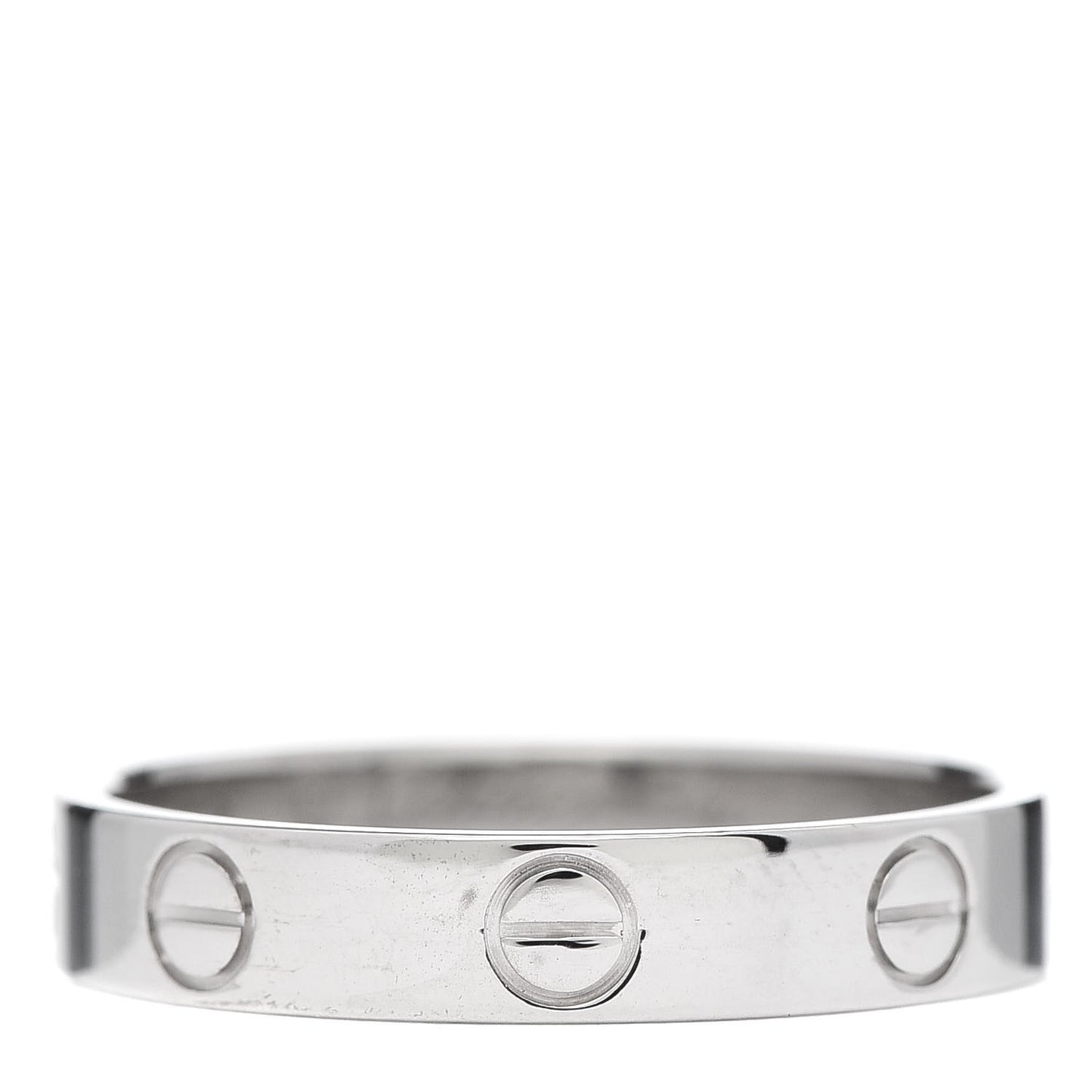 18K White Gold 3.5mm LOVE Wedding Band Ring 54 6.75