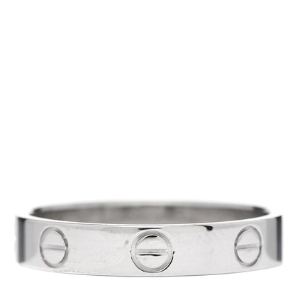 Cartier 18K White Gold 3.5mm LOVE Wedding Band Ring 54 6.75 1 of 5