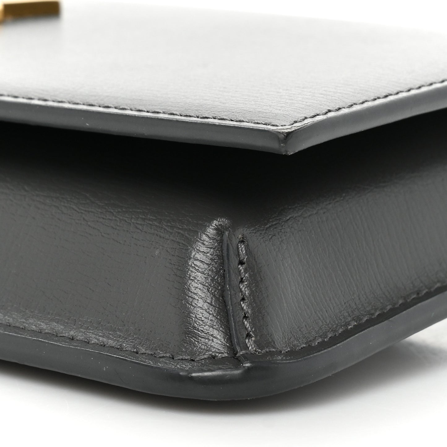 Smooth Calfskin Monogram Phone Holder Crossbody Pebble