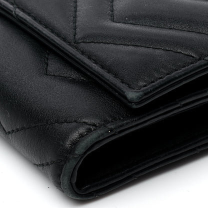 Gucci Calfskin Matelasse GG Marmont Continental Wallet Black 6 of 8
