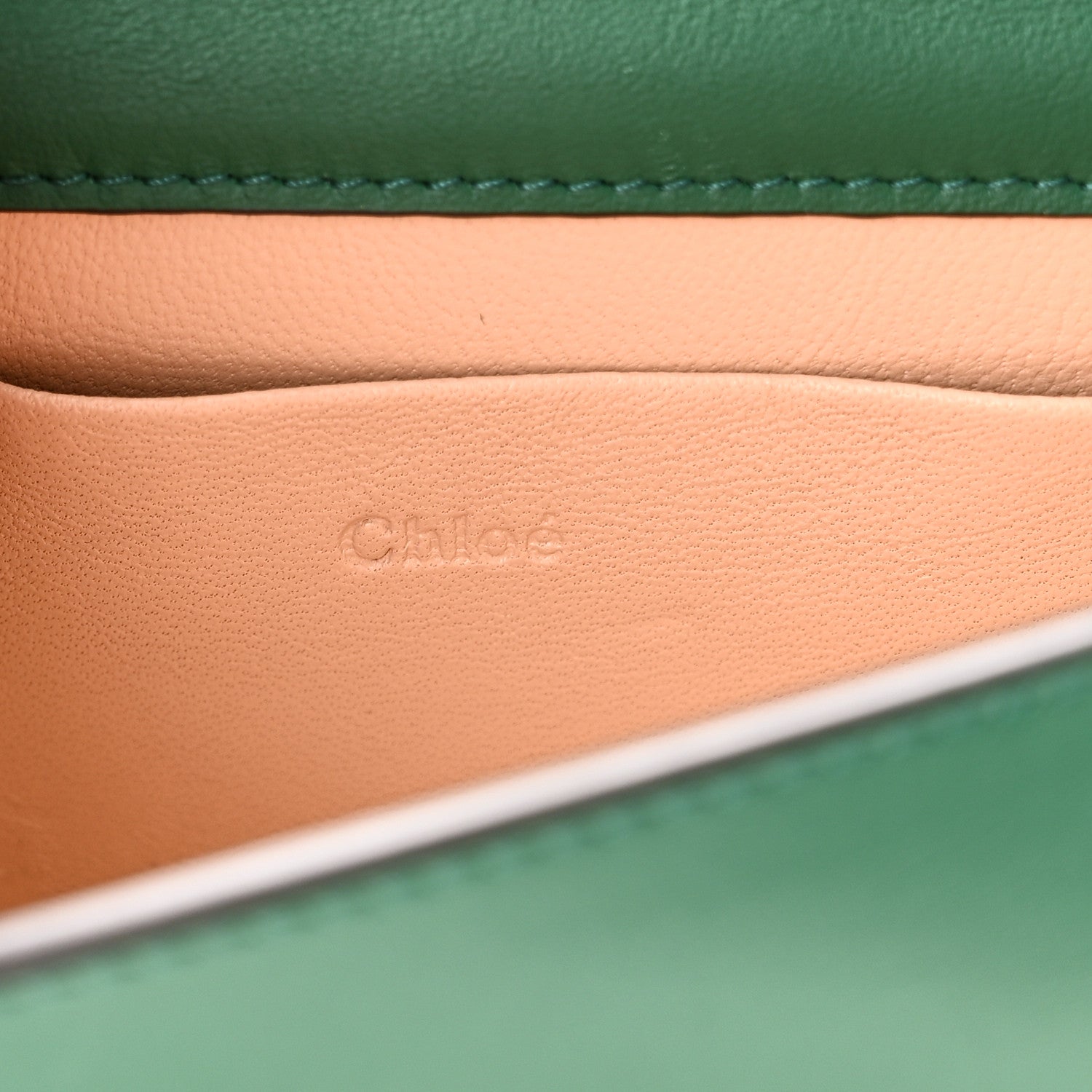 Chloe Calfskin Crocodile Embossed Small Nile Bracelet Minaudiere Bag Woodsy Green 6 of 9