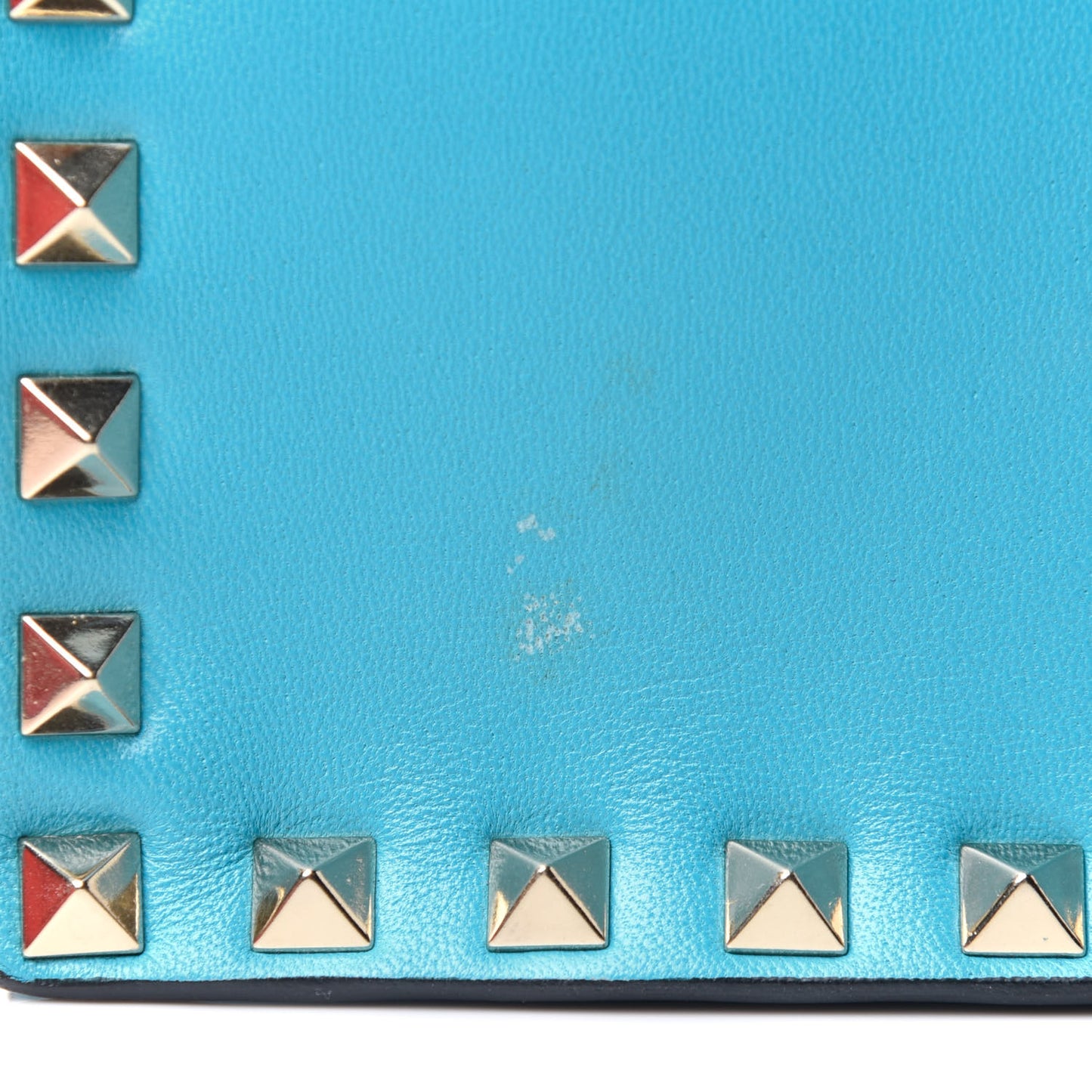 Nappa Rockstud Wristlet Clutch Parrot