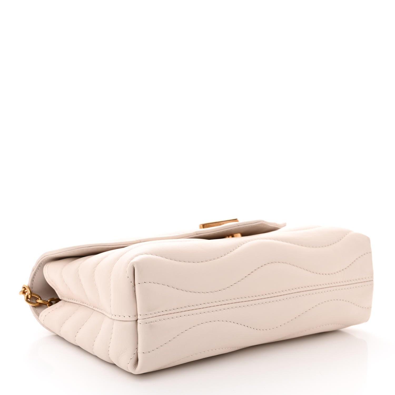 Louis Vuitton Calfskin New Wave Chain Bag MM NM Ivory Ivory 4 of 11